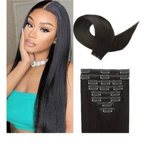 Sleek Black Hair Extensions